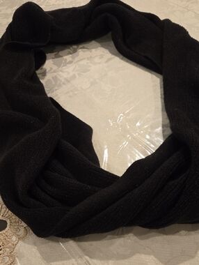 Calvin Klein Black Thick Cozy Infinity Scarf